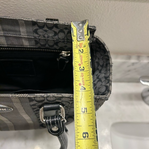 Coach Monogram Black and Gray Satchel - Picture 5 of 11